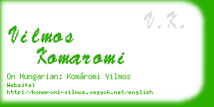 vilmos komaromi business card